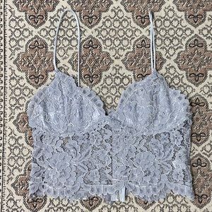 Lace cami crop tank top